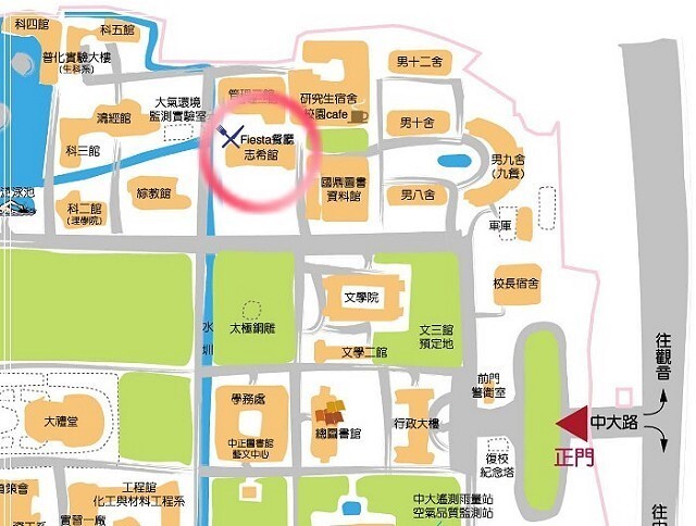 志希館校內位置示意圖